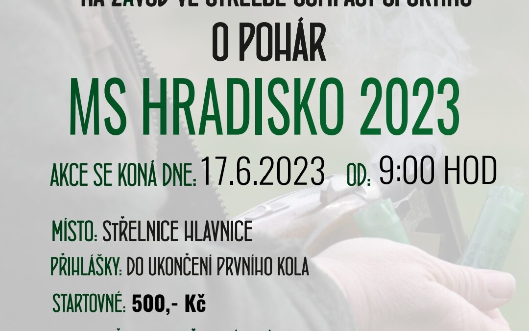 Pozvánka na závod compact sporting MS Hradisko Hlavnice 17.6.2023