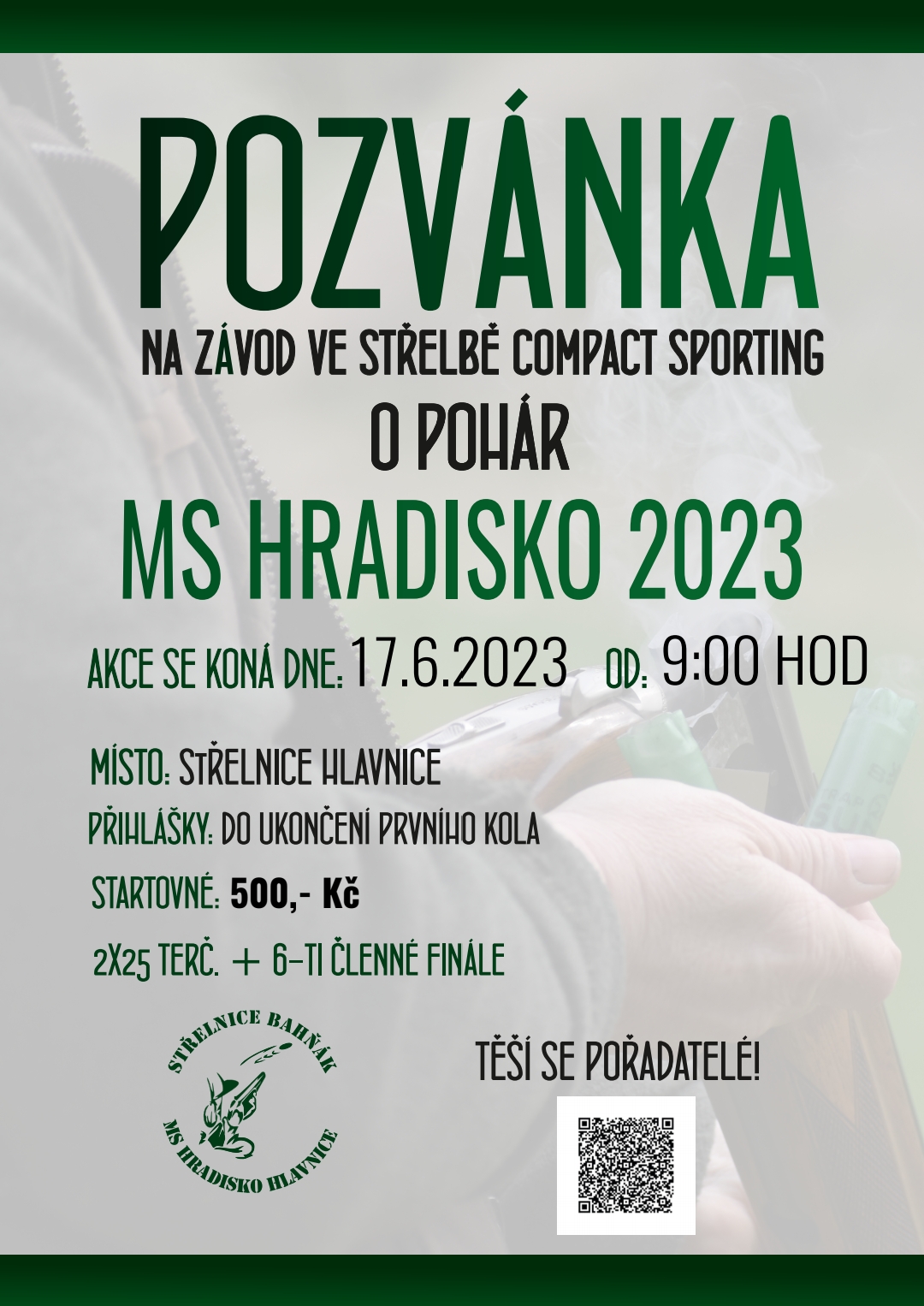 Pozvánka na závod compact sporting MS Hradisko Hlavnice 17.6.2023