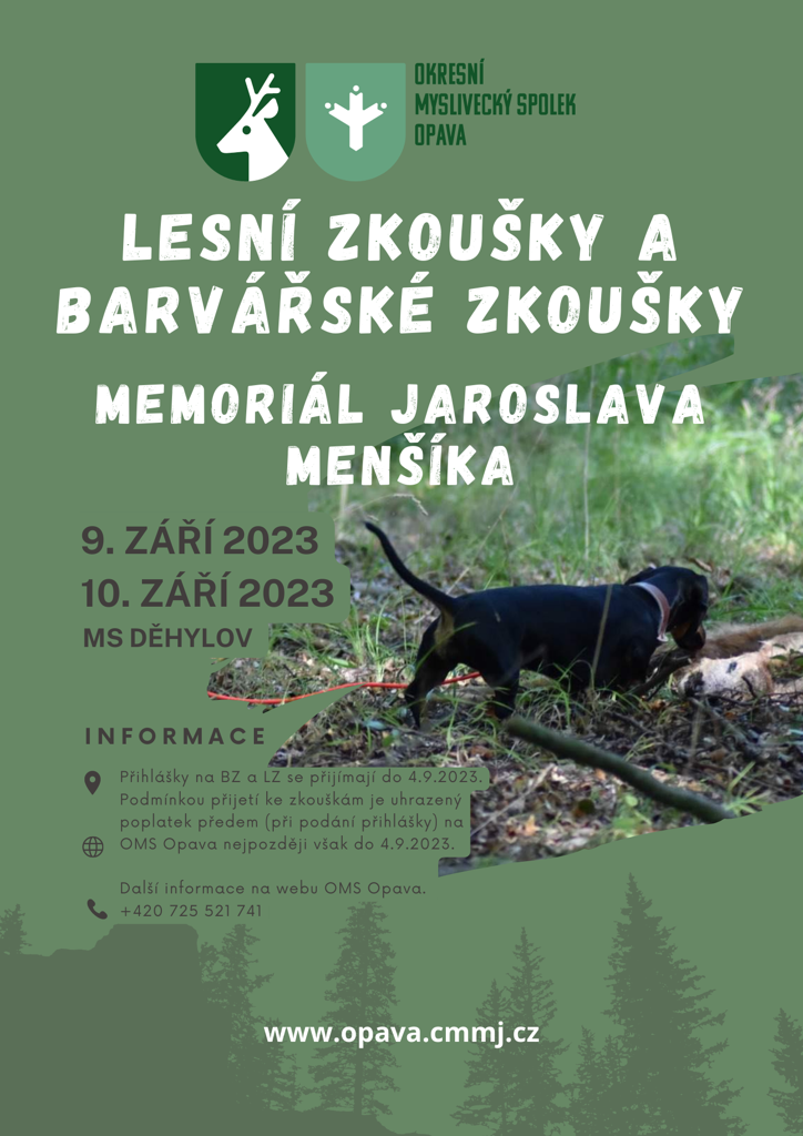 Memoriál Jaroslava Menšíka – Lesní a barvářské zkoušky