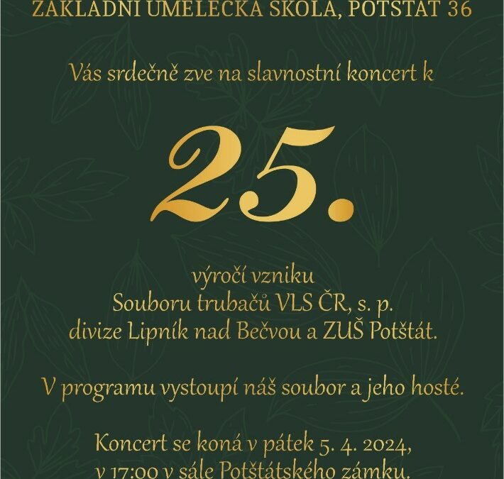Pozvánka na koncert trubačů VLS ČR